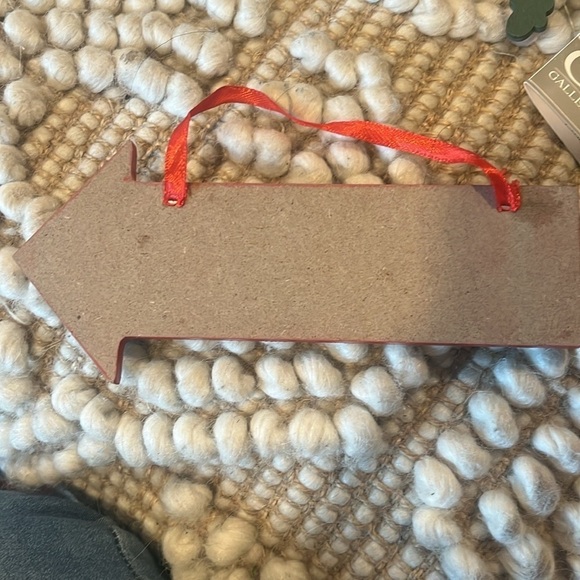 NWT Christmas tree ornament santa arrow 6 in wooden by gallerie 2 - Picture 5 of 5